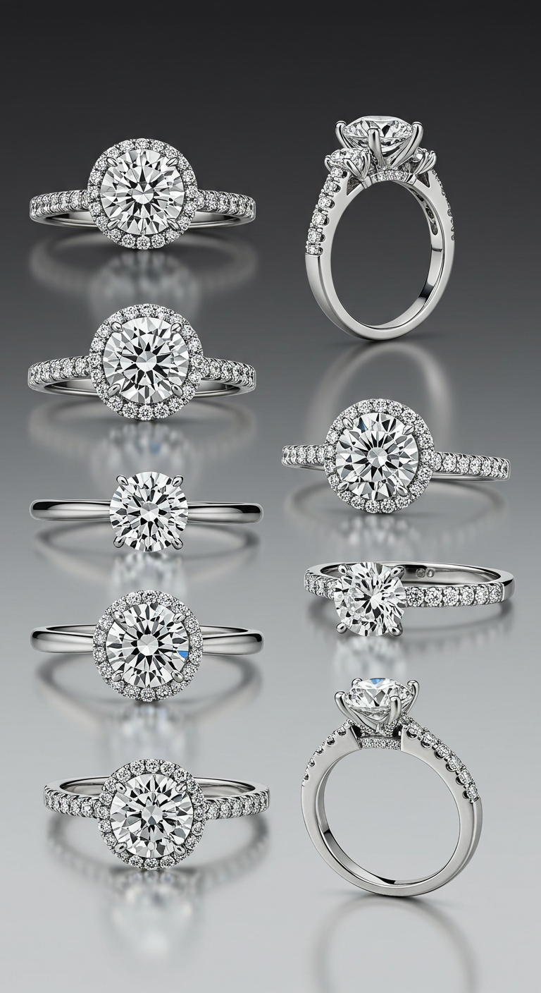 engagement rings round