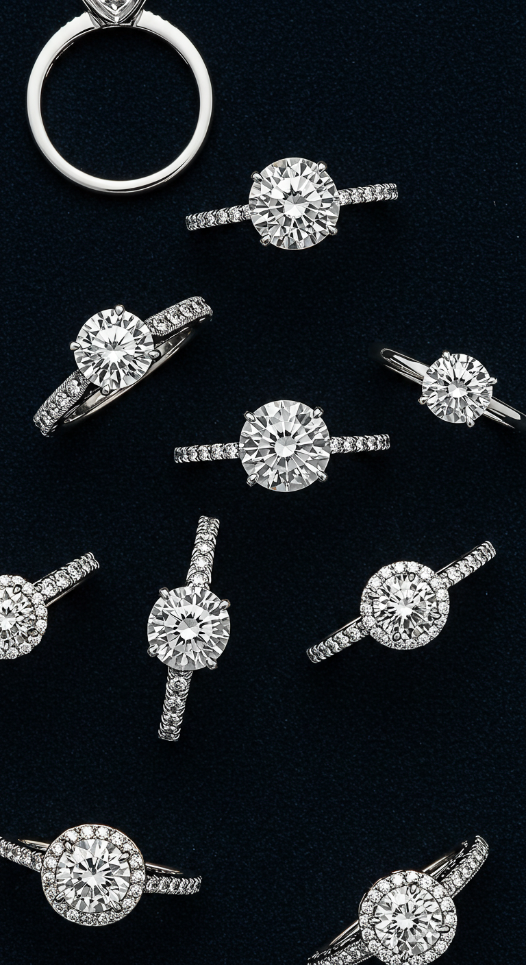engagement rings round