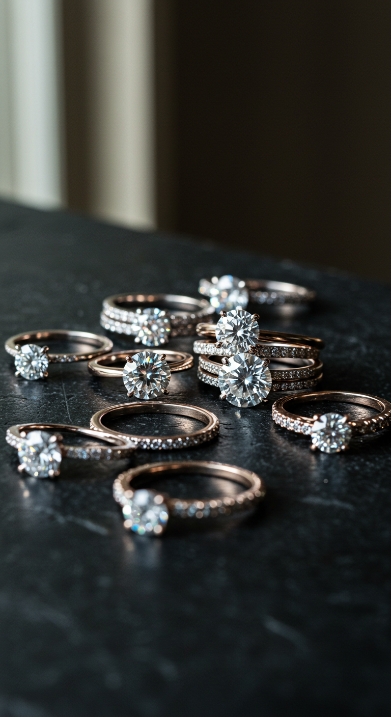 engagement rings round