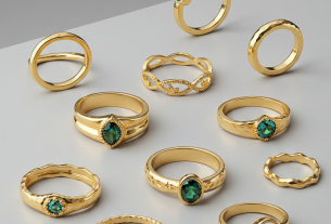 gold rings aesthetic