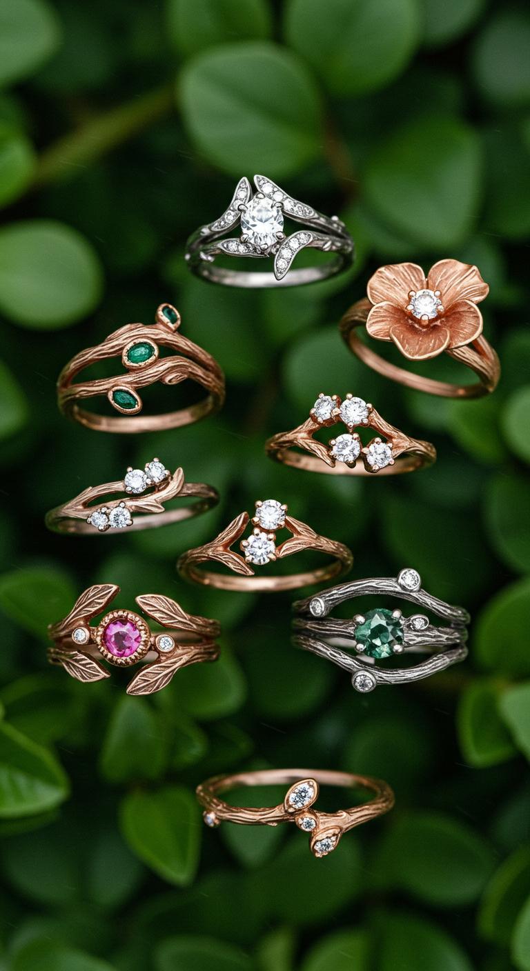 nature inspired engagement rings