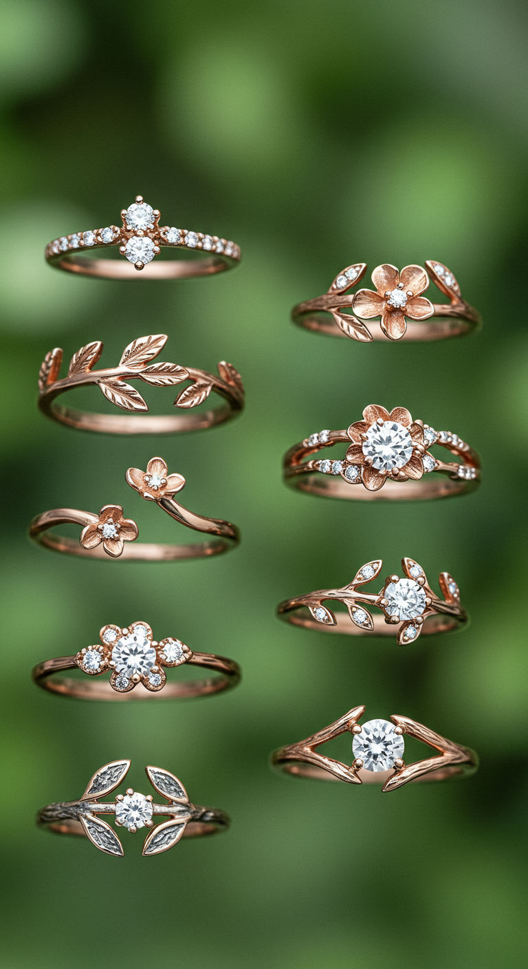 nature inspired engagement rings
