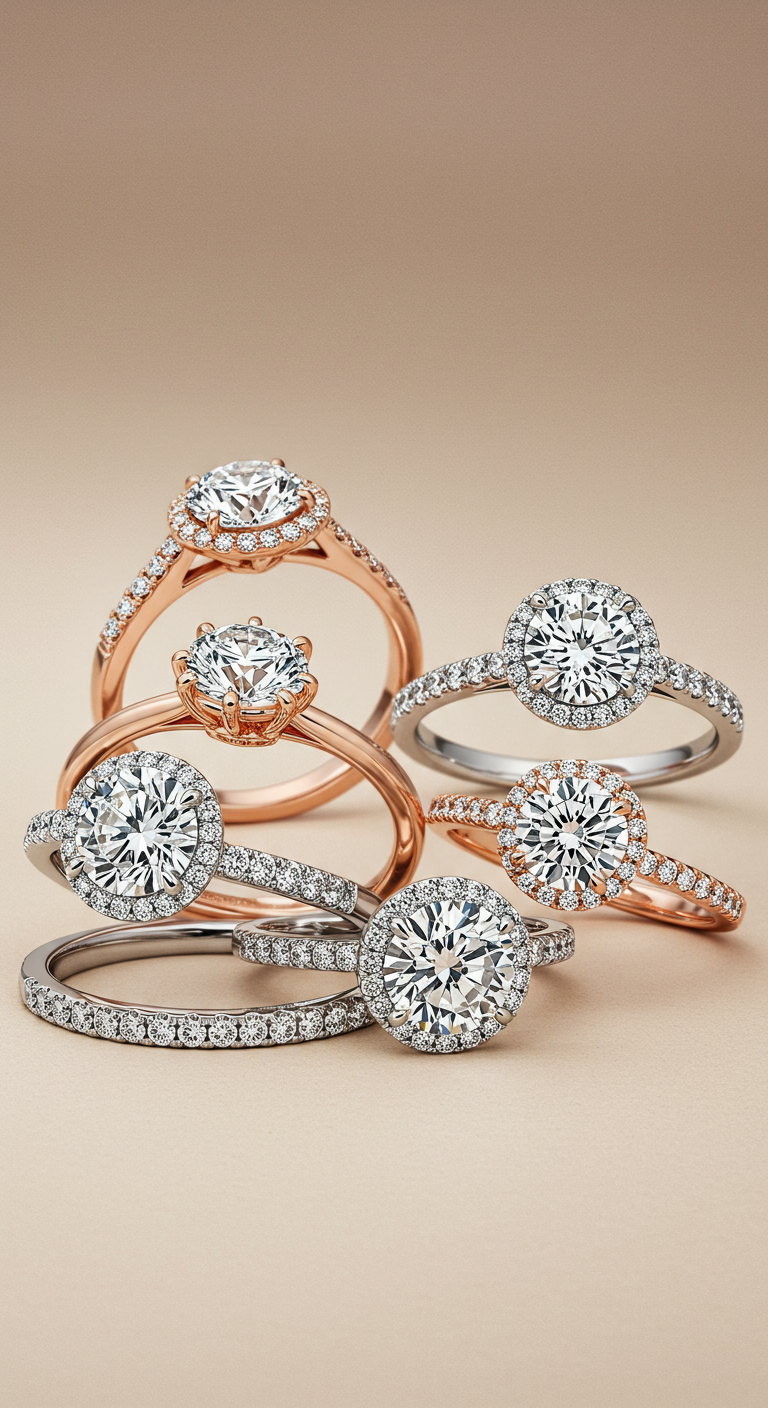 round engagement rings