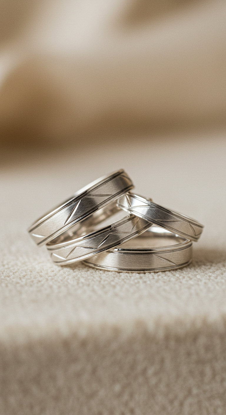 silver wedding rings