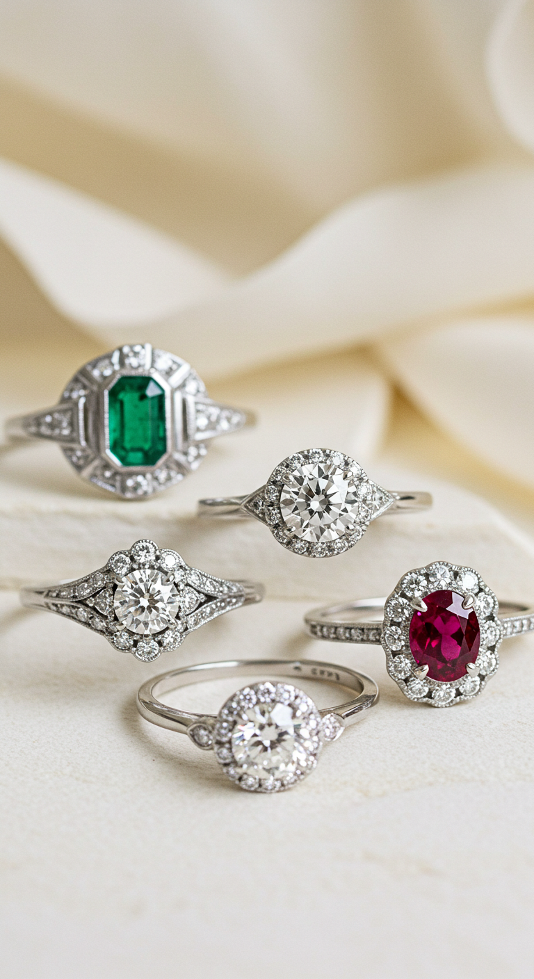 vintage style engagement rings