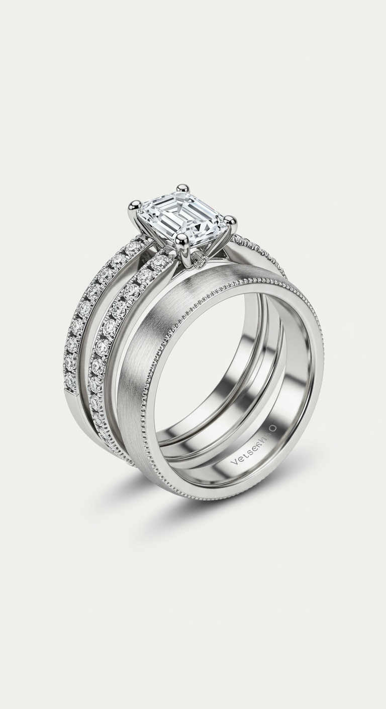 wedding bands for emerald cut rings