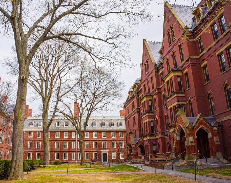 harvard campus outside boston