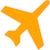 orange plane symbol