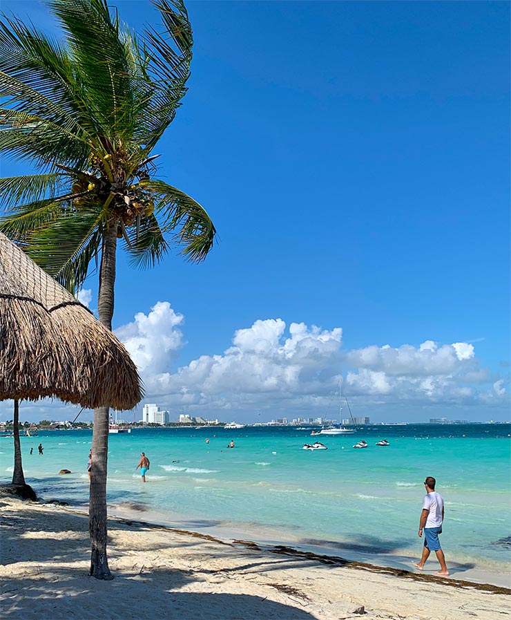 Playa Caracol, one of Cancún's beaches