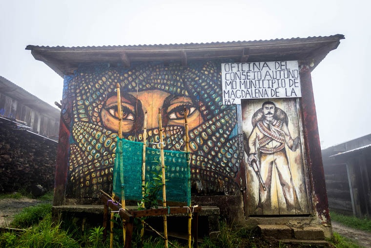 Zapatista Snail from Oventic near San Cristobal de Las Casas, Chiapas, Mexico