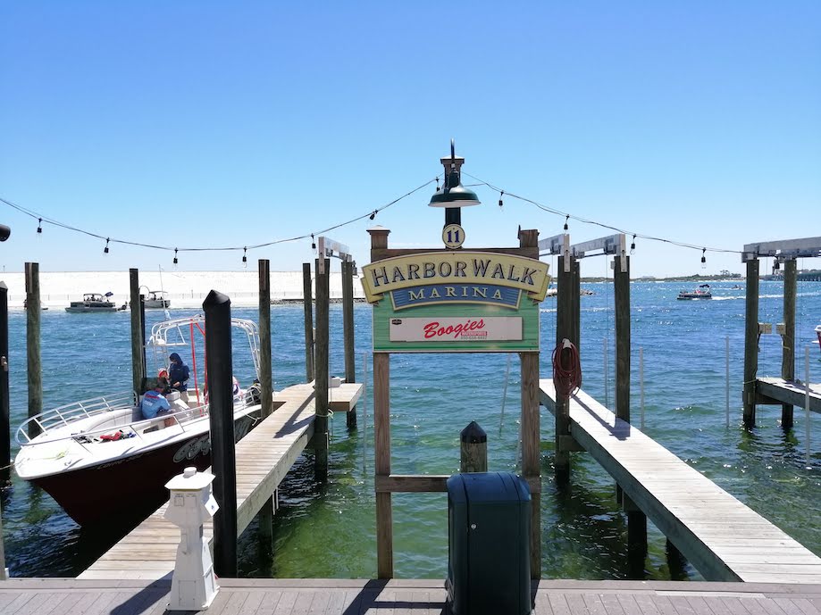 Harborwalk sign in Destin