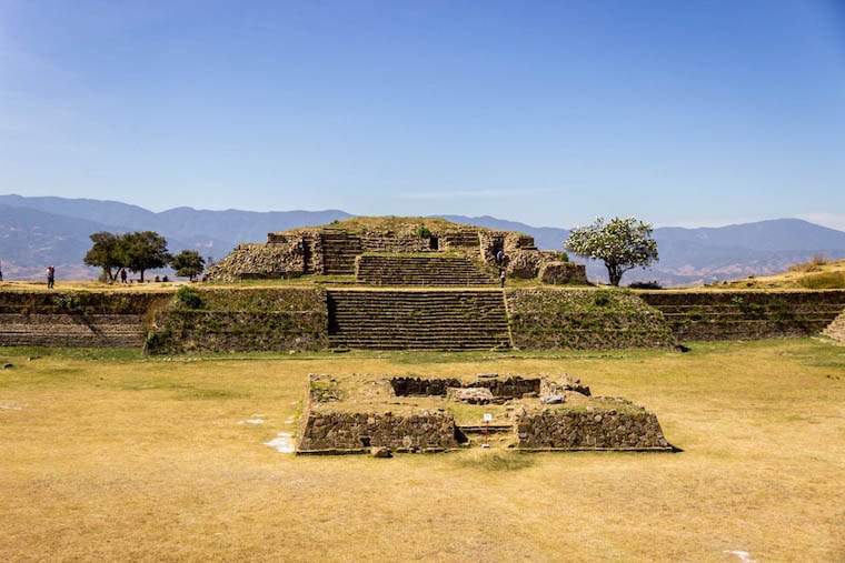 View the archaeological ruins of Monte Albán in Oaxaca