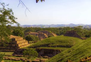 visit to the archaeological zone of the pre-Columbian city in Mexico