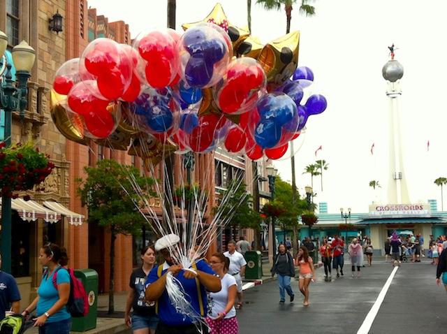 man with Mickey balloons - Disney Hollywood