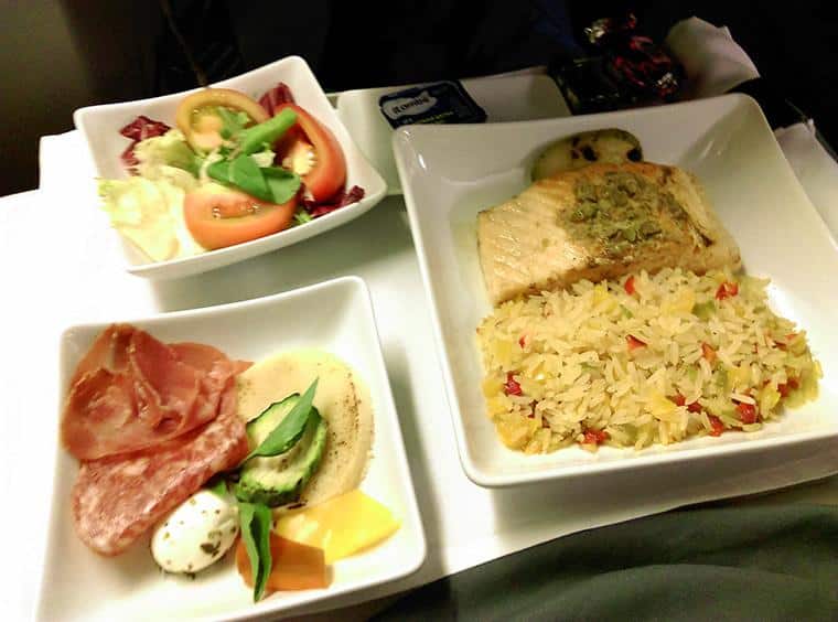 American Airlines flight food