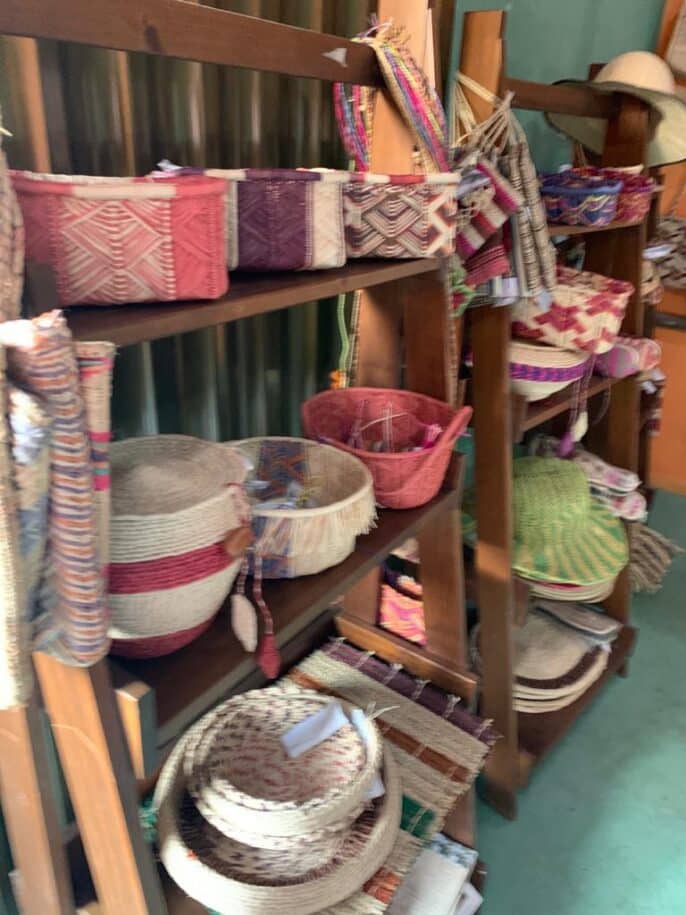 handicrafts ready for sale bags hats in buriti fiber