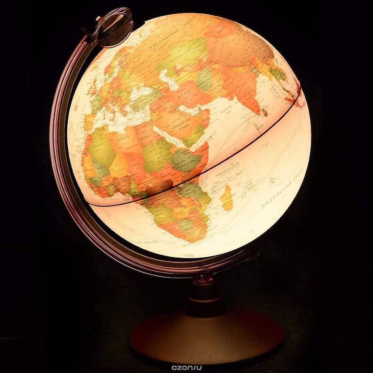 globe lamp decoration around the world