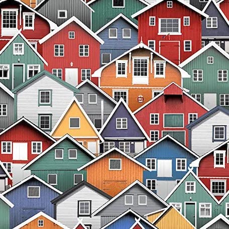 colorful houses wallpaper