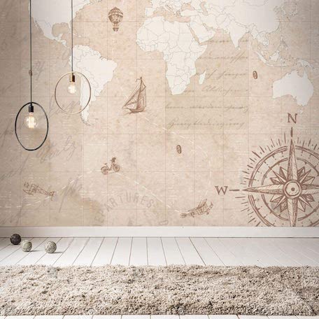 vintage world map wallpaper