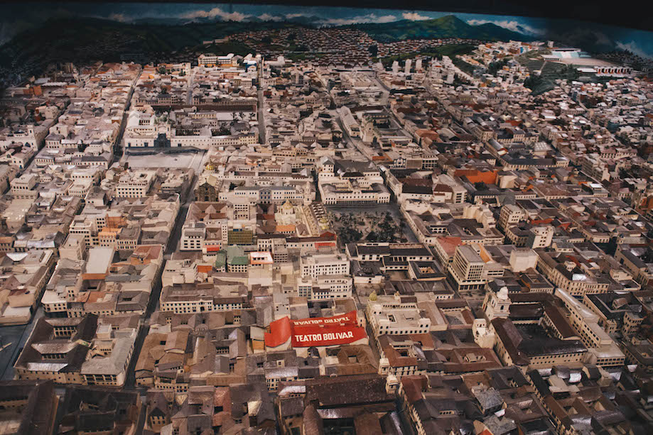 Miniature of the center of Quito in the Half of the World Park, in Quito