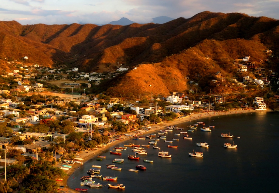 Aerial view of Taganga