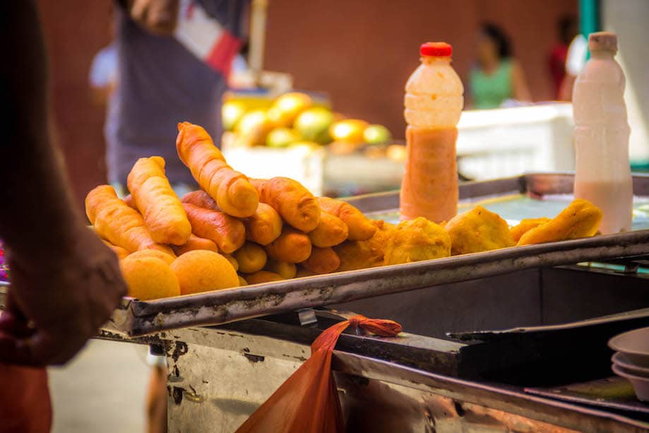 Street food in Cartagena de Indias