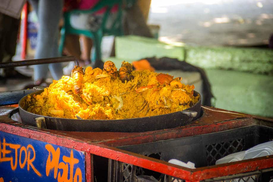 Street food in Cartagena de Indias