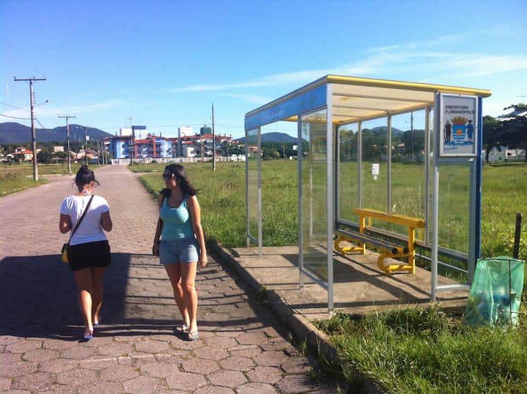 Bus stop in Florianópolis