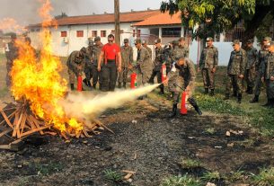 the work of a firefighter during a crisis