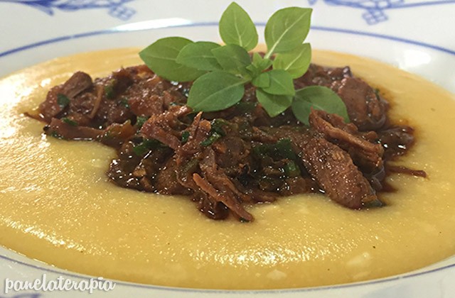 polenta-meat