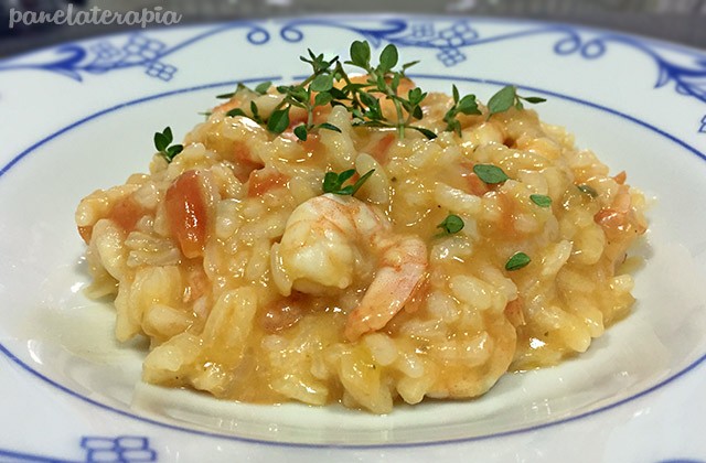 Tomato Confit Risotto with Shrimps – Panelaterapia