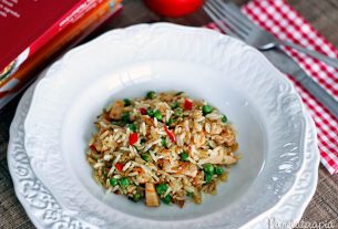 Rice with Chicken, Peas, Carrots and Pepper – Panelaterapia