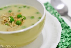 Cream of Potato with Chicken and Peas – Panelaterapia