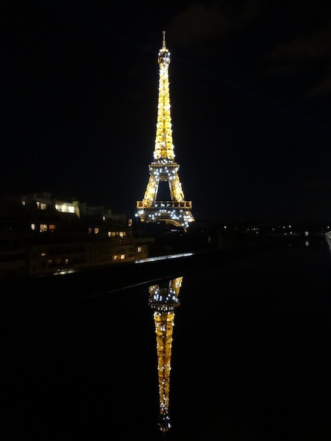 Eiffel Tower seen from Les Ombres restaurant - Paris