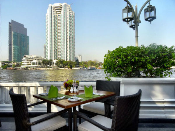 View of the Chao Phya River from the Mandarin Oriental hotel in Bangkok