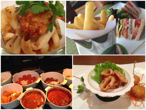 Various bar/restaurant options at the Mandarin Oriental hotel in Bangkok