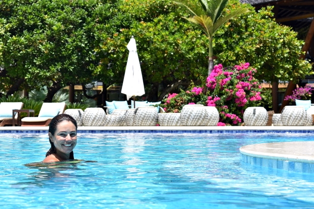 Enjoying the pool