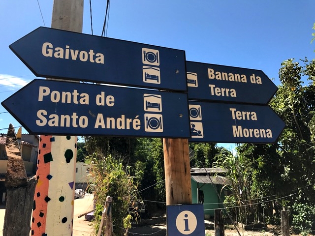 Signs in the village of Santo André