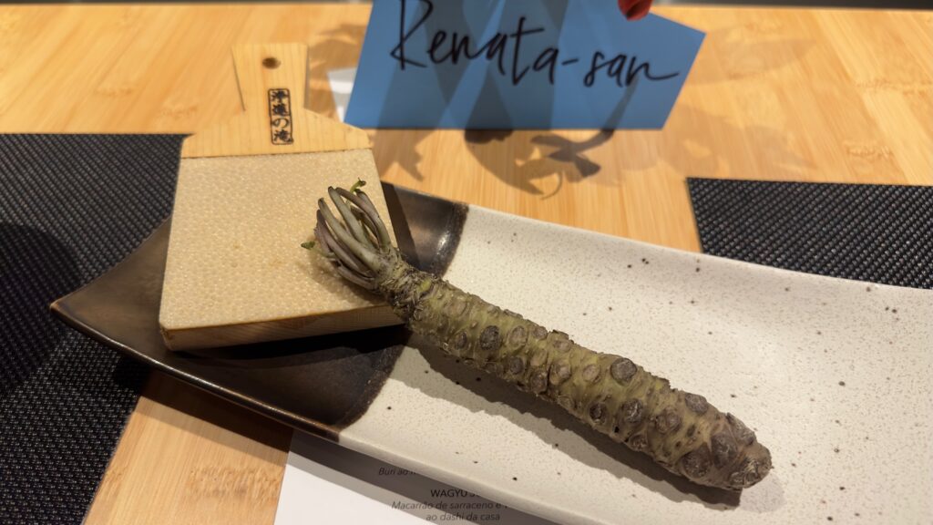 Real wasabi at the Japanese restaurant in Jardins: Murakami