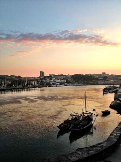 sunset on the river