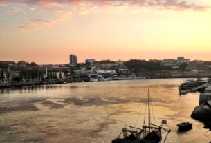 entardecer na ribeira