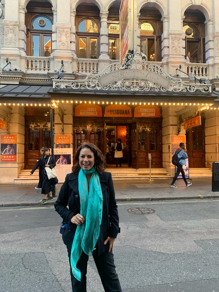 Renata Araújo in the Theater District, close to The Londoner, a boutique hotel in the West End 