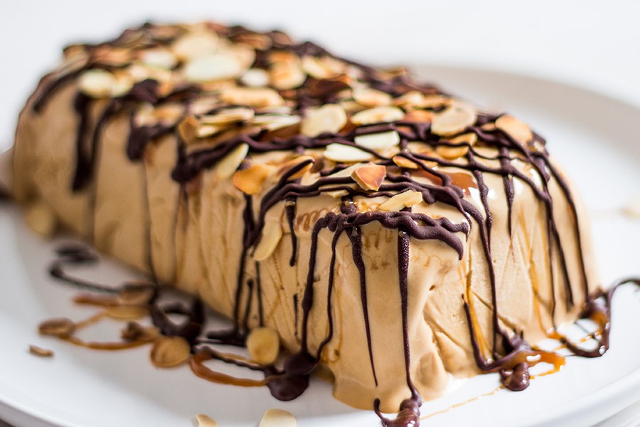 Dulce de Leche and Coconut Ice Cream Semifreddo Style