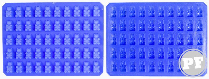 Silicone mold for gummy bears