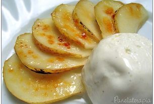 Caramelized Pear with Ginger Ice Cream – Panelaterapia