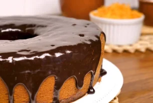 Carrot cake with chocolate icing