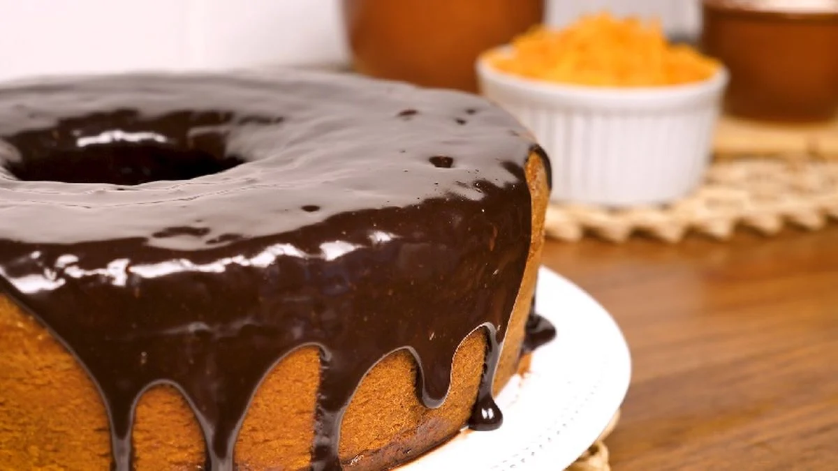 Carrot cake with chocolate icing