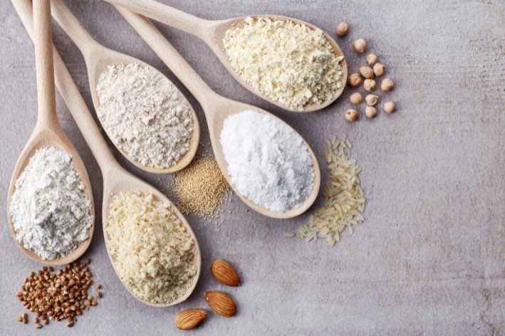 Various types of flour