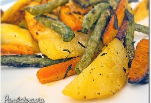 Crispy Vegetables on a Bed of Herbs – Panelaterapia