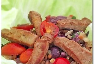 Grain Salad with Pork Mignon Strips – Panelaterapia